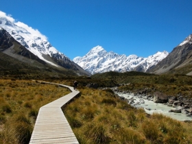 The first image for blog - Tramping in the Hooker Valley!